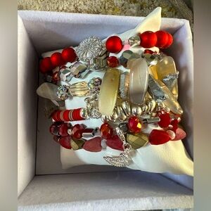 Erimish Christmas pillow  bracelet stack regular size.